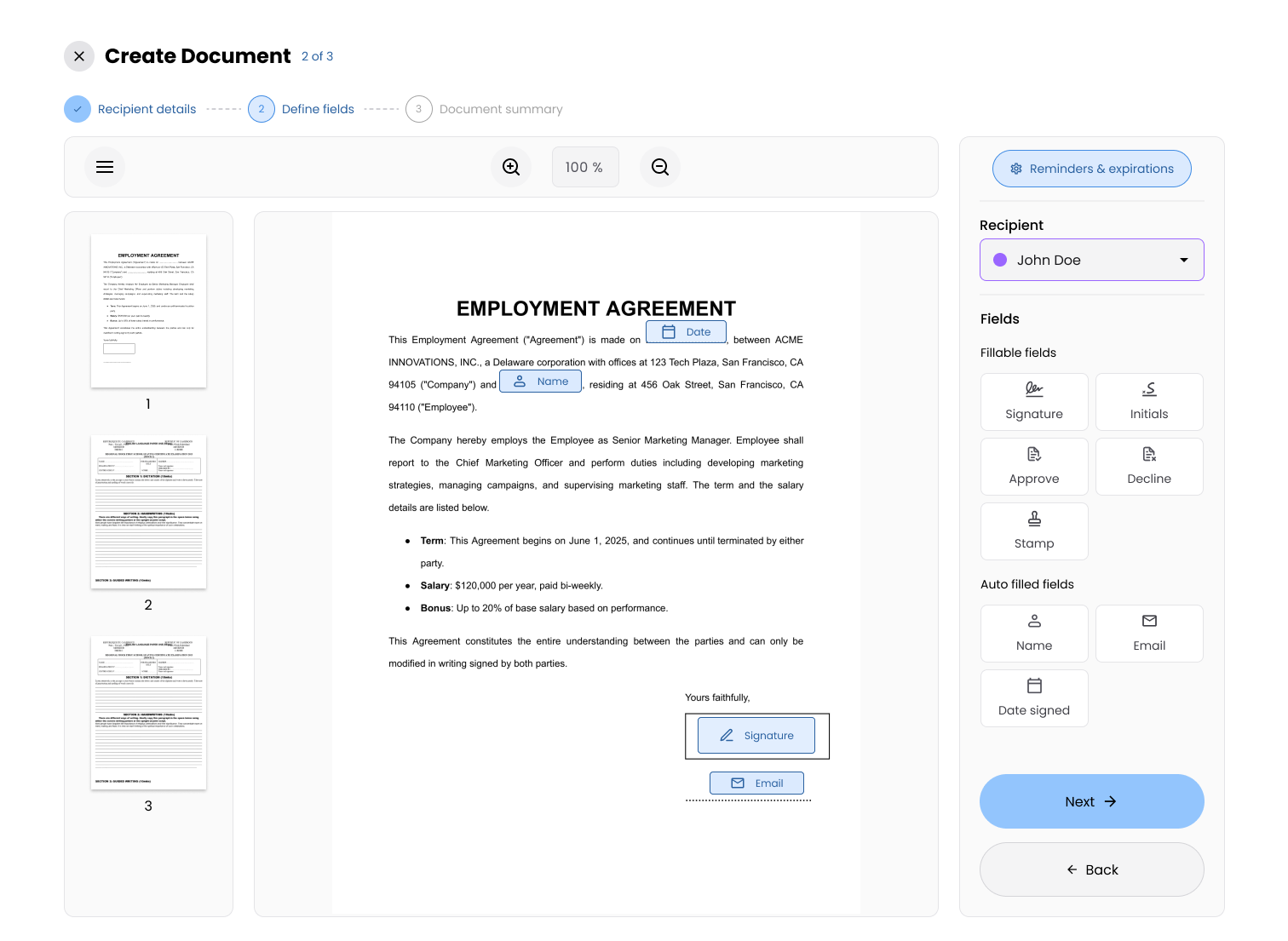 Dashboard preview